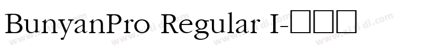 BunyanPro Regular I字体转换